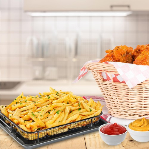 Bakken Swiss Air Fryer Tray, 2 in 1 Nonstick Crisper Air Fry Basket w/Elevate... - Picture 7 of 8
