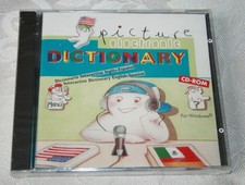 New Sealed CD Rom Windows Picture Electronic Dictionary English-Spanish Barron's