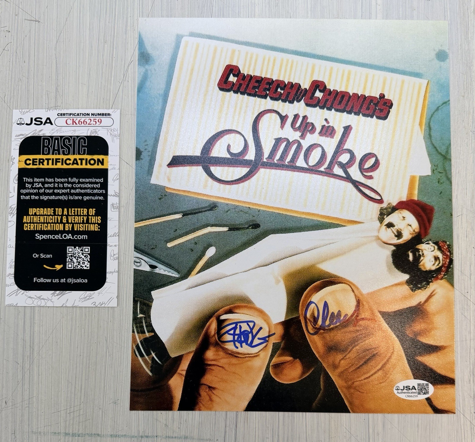 Cheech & Chong Dual Signed 8x10 Photo Autographed 