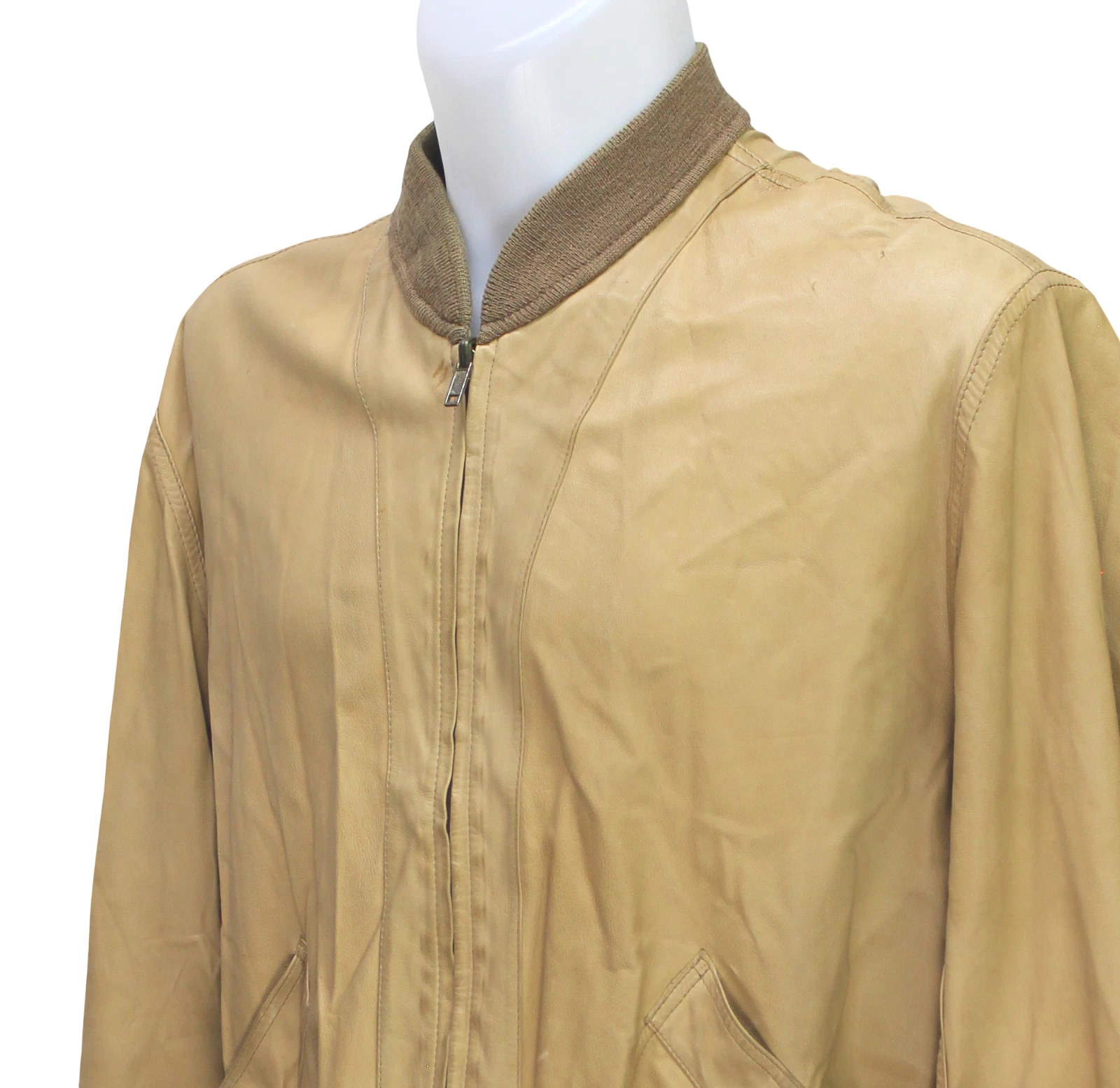 Bally of Switzerland Soft Leather Reversible Bomber Jacket Camel Italy Size 40 - product detail image 15
