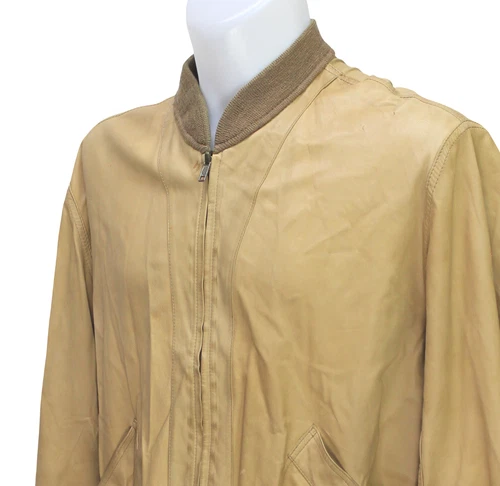 Bally of Switzerland Soft Leather Reversible Bomber Jacket Camel Italy Size 40 image 15
