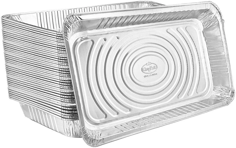 Aluminum Pans Full Size Large Disposable Roasting & Baking Pan 21"x13" Deep Foil