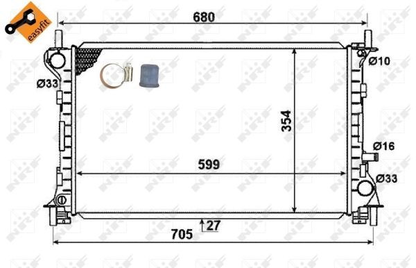 NRF 58375 Kühler für Motorkühlung Motorkühler Autokühler Kühler für Ford - Bild 3