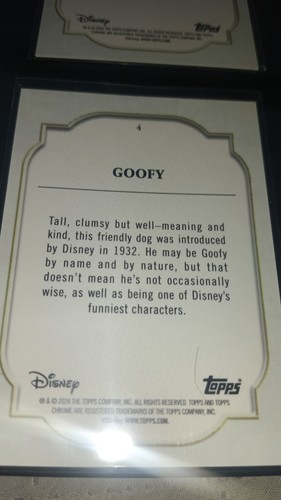 2024 Topps Chrome Disney Mickey Mouse And Friends Minnie, Donald,Goofy,Pluto Set - Picture 11 of 12