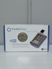 Vintage 2001 Palm M500 Franklin Covey Edition PDA Never Used - Battery Dead