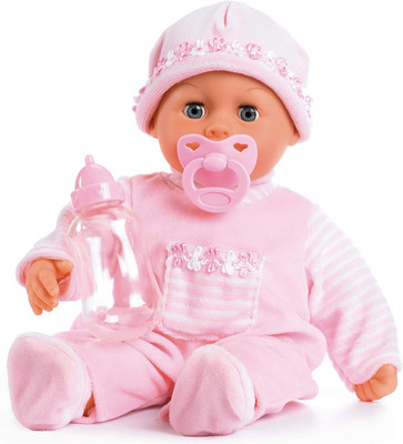 Bayer Interactive Baby Doll with Sounds, 38 Cm Soft-Body, Sleeping Eyes, Accesso