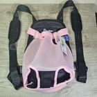 Pink Pawaboo Pet Carrier Backpack, Adjustable Pet Front/Back Dog Bag Size Large