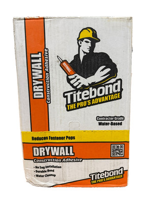 Titebond Drywall Construction Adhesive Water Based Heavy Duty, Case of 12, 28 oz