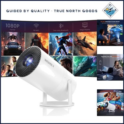Tabletop Mini Projector with 720p Resolution and Multiple Device Compatibility