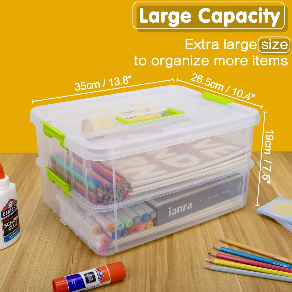 STORAGE SERIES／ボックス （STACK CONTAINERS） BAYHEAD PRODUCTS Plastic Stack & Nest Box with Lid, Gray