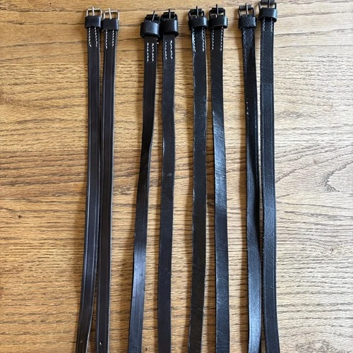 Repro Civil War Leather Bedroll Knapsack Straps Spur Straps.