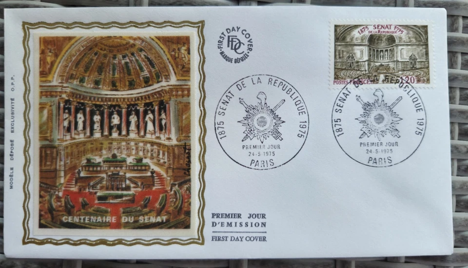 LE SENAT DE LA REPUBLIQUE, PARIS, Enveloppe FDC 1er jour 1975 - Photo 1/1
