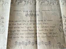 Embroidery Cross Stitch Faintly Stamped Linen...