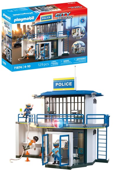 Playmobil Politiestation Met Investigatieruimte, Speelset Met Figuren, Politiebu-image