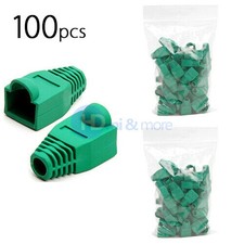 100x Green CAT5E CAT6 RJ45 Ethernet Network Cable Strain Relief Boots