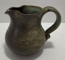 Vtg 1970s Handmade Primitive Stoneware Pitche...