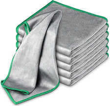 6 Pack Microfiber Glass Cleaning Cloth 12x12 Lint Free Streak Free Polishing Rag