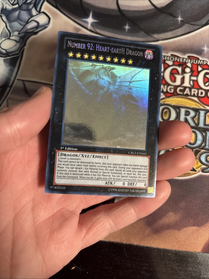 (Mc) Yugioh! Number 92: Heart-eartH Dragon - CBLZ-EN045 - Ghost Rare 1st Ed VLP - Image 2 of 4