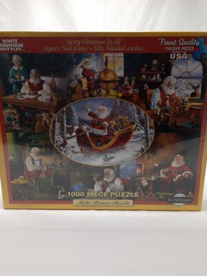 WHITE MOUNTAIN PUZZLES MERRY CHRISTMAS TO ALL 1000 Piece #6505 NEW SEALED