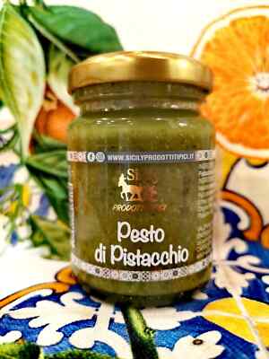 Pistachio Pesto 60% ''Green Pistachio di Bronte PDO'' typical Sicilian 90 gr