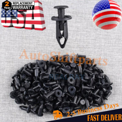 #ad #ad 100pcs NEW ATV Retainer Clips Push Pin Splash Guard Body Panel For Honda 8mm $1.88