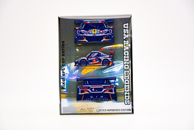 Pin set of 3 Chevrolet Corvette C8 Race Car, pixel art limited edition 1 of 5