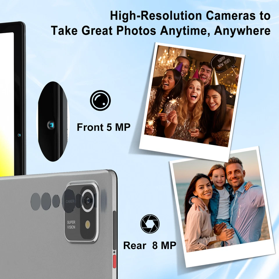 Tablet 10.1 inch Android 13 Tablet 6GB RAM 64GB Quad Core 1280*800 HD IPS Screen - Image 4 of 4