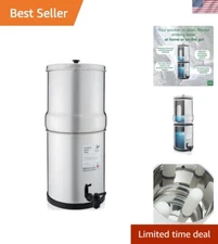 Ceramic Countertop Water Filter System with Stainless Steel Dispenser