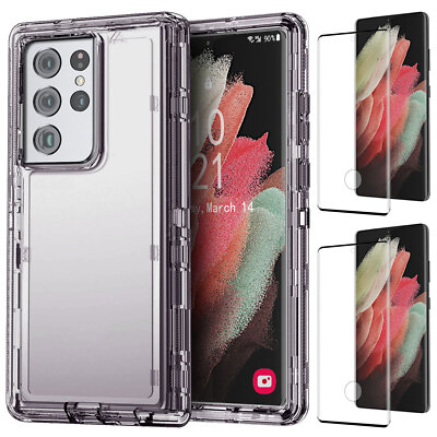 For Samsung Galaxy S21/S21+/ Plus/S21 Ultra 5G Clear Case Cover Screen Protector