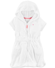 New Toddler Girl Carter's Hooded Terry Swimsuit Cover-Up 2T 3T 4T
