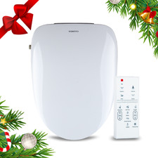 Elongated Bidet Toilet Seat Electric Smart Heated Seat Remote Control
