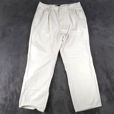 Vintage 80s Polo Ralph Lauren Pleated 36x34 Trousers Pants White