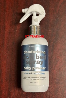 CLEAN FOR ALL CO. BABY POWDER Easy Deodorizing DOG BED SPRAY Clean & Comforting