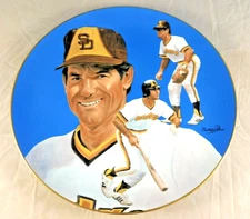 1983 STEVE GARVEY AUTOGRAPHED PLATE 3505/10000 HAND SIGNED HACKETT AMERICAN