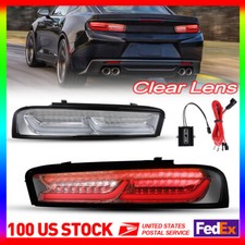 Clear Full Led Tail Lights For 2016-2018 Chevy Camaro Wsequential Turn Signal Clear Full Led Tail Lights For 2016-2018 Chevy Camaro Wsequential Turn Signal