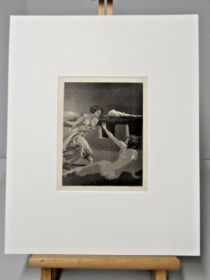 Max KLINGER (1857-1920) Original Radierung # 362 : DROHUNG