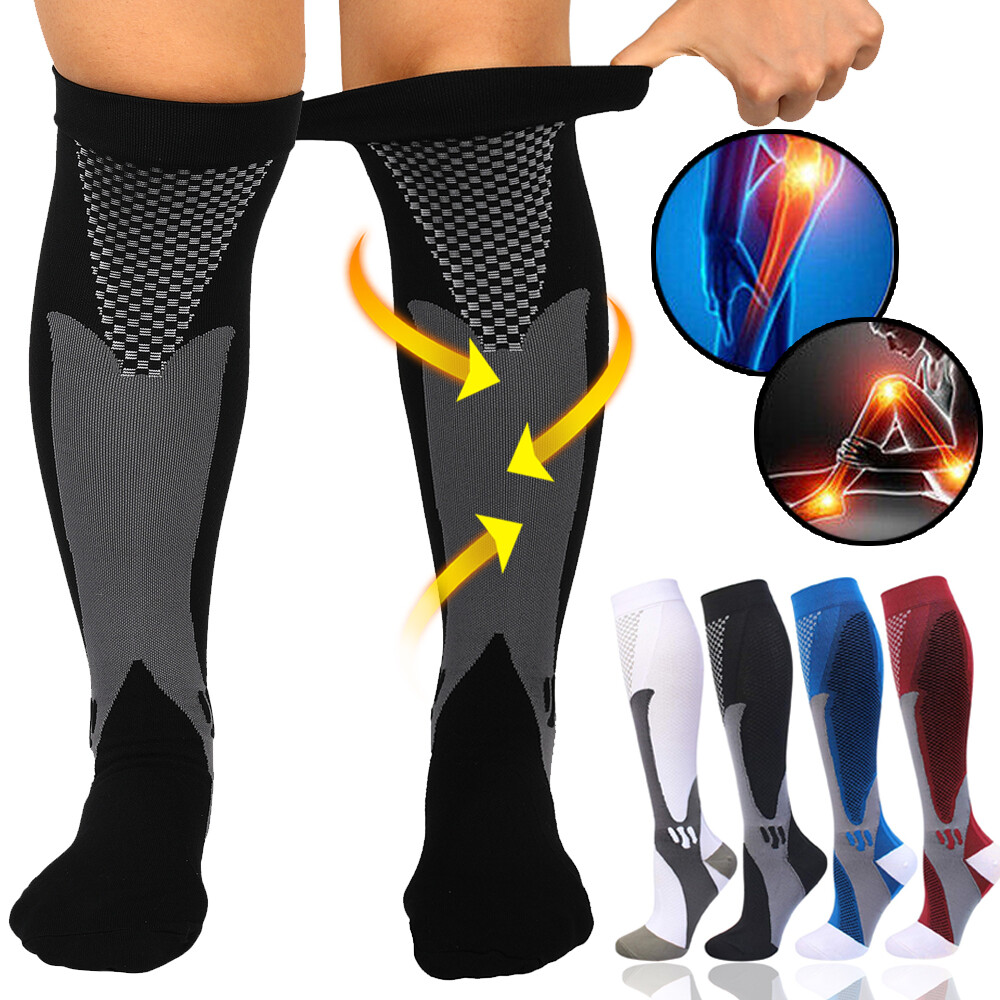 Compression Socks for Men & Women 20-30 mmHg Knee-High Support Stockings Medical Grade-image