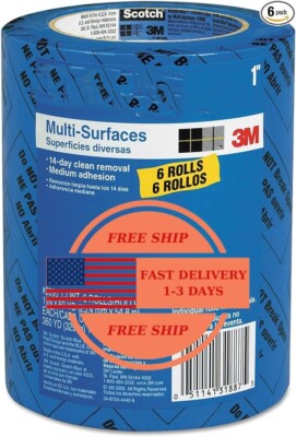Cinta de pintor multisuperficie original, azul, la cinta de pintura protege las.