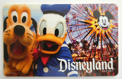 PLUTO & DONALD California Adventure DISNEY Disneyland GIFT CARD No Value