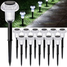 4/8/12X Solar Stake Lights LED Outdoor Garden Patio Pathway Lighting Waterproof 