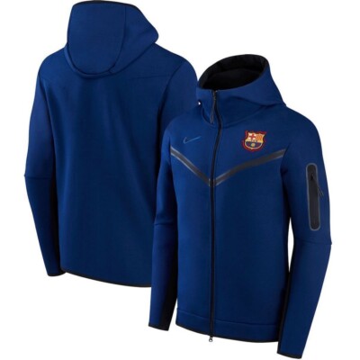 Nike バルセロナパーカー Full-Zip Hoodie FC Barcelona Tech Nike FC Barcelona Tech Fleece RARE Navy Full Zip Hoodie NEW