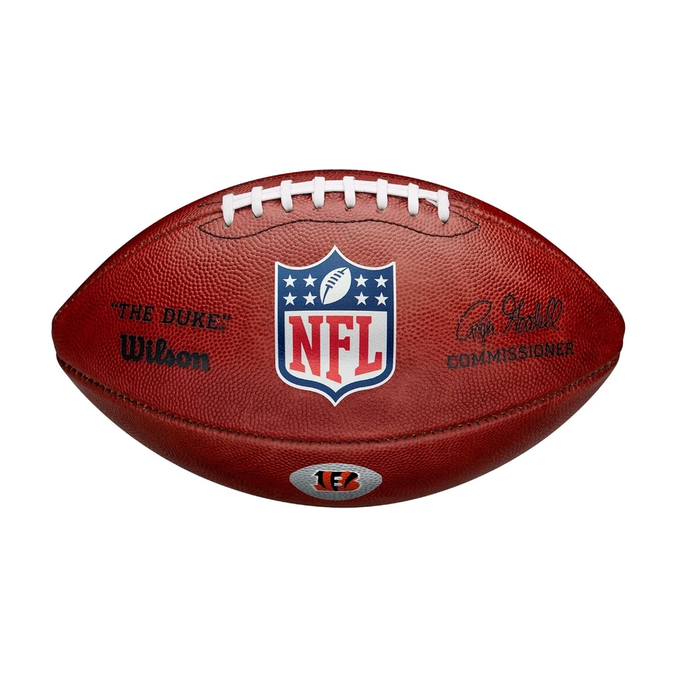WILSON "THE DUKE" OFFICIAL NFL GAME FOOTBALL w/ Bengals Logo