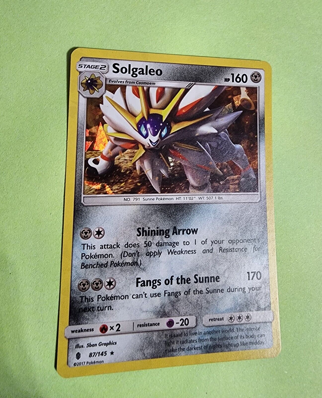 Lunala Holo Cracked Ice - Guardians Rising Pokémon card 61/145