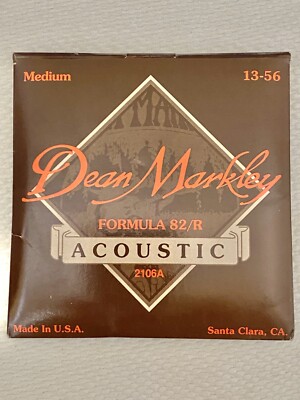 1 SET DEAN MARKLEY 2106A ACOUSTIC GUITAR STRINGS / MEDIUM 13-56 / FORMULA 82/R 