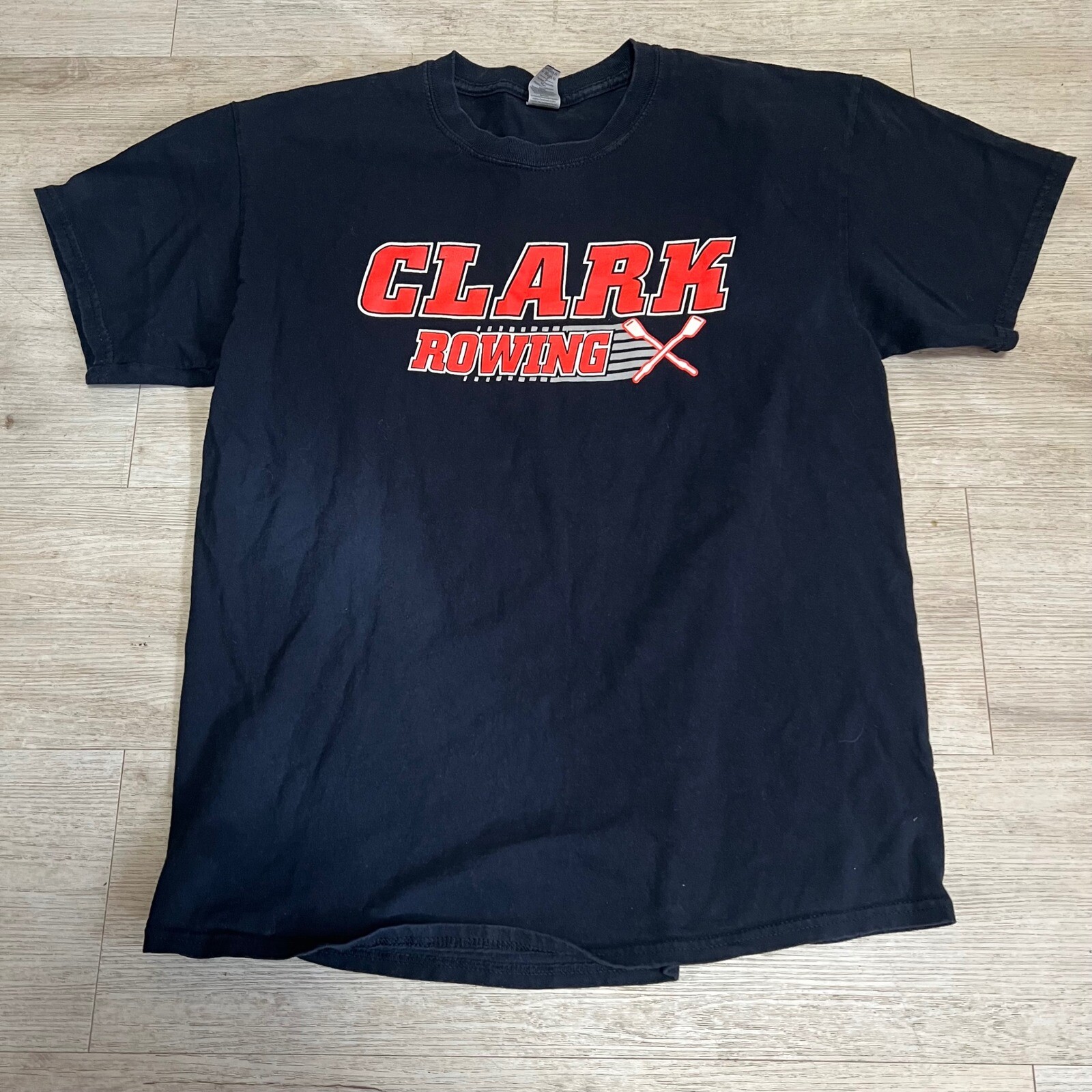 FILA Camicia da canottaggio Clark University nera taglia L uomo Worcester Massachuse NCAA