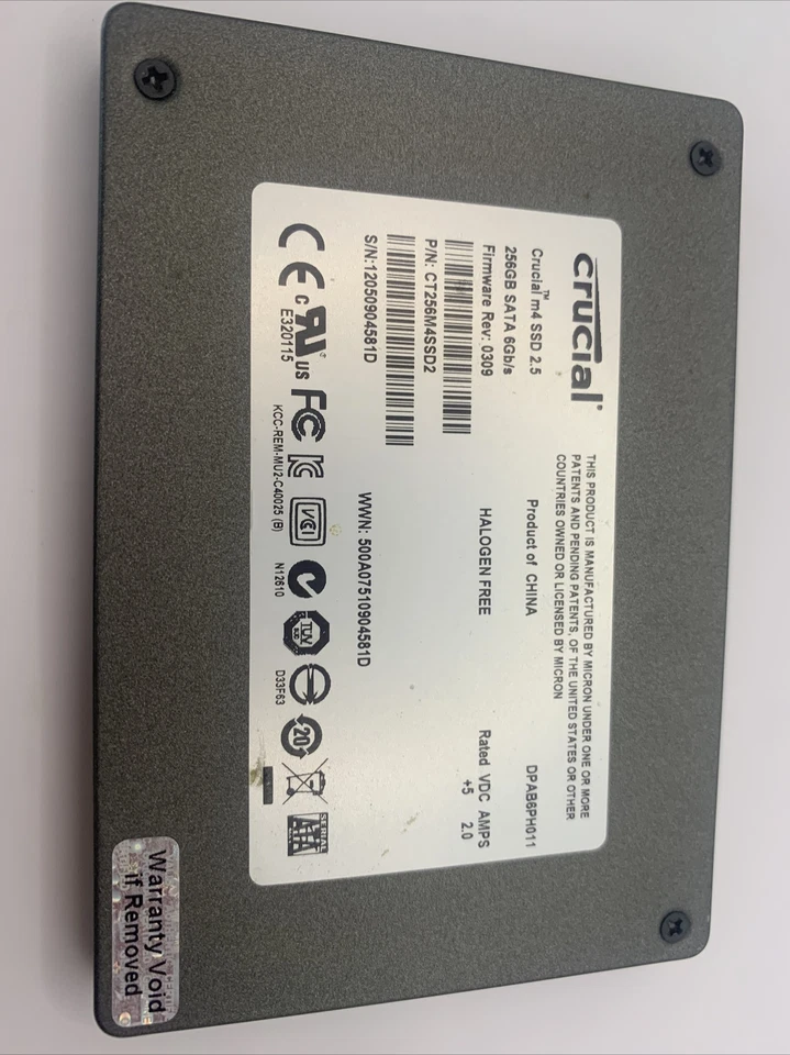 CRUCIAL m4 SSD 2.5" 256GB SATA 6GB/S CT256M4SSD2 - Image 2 of 2
