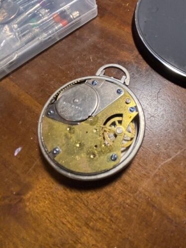 Westclox pocket watch OLD vintage for parts or restore $35 FREE SHIPPING! - Picture 3 of 8