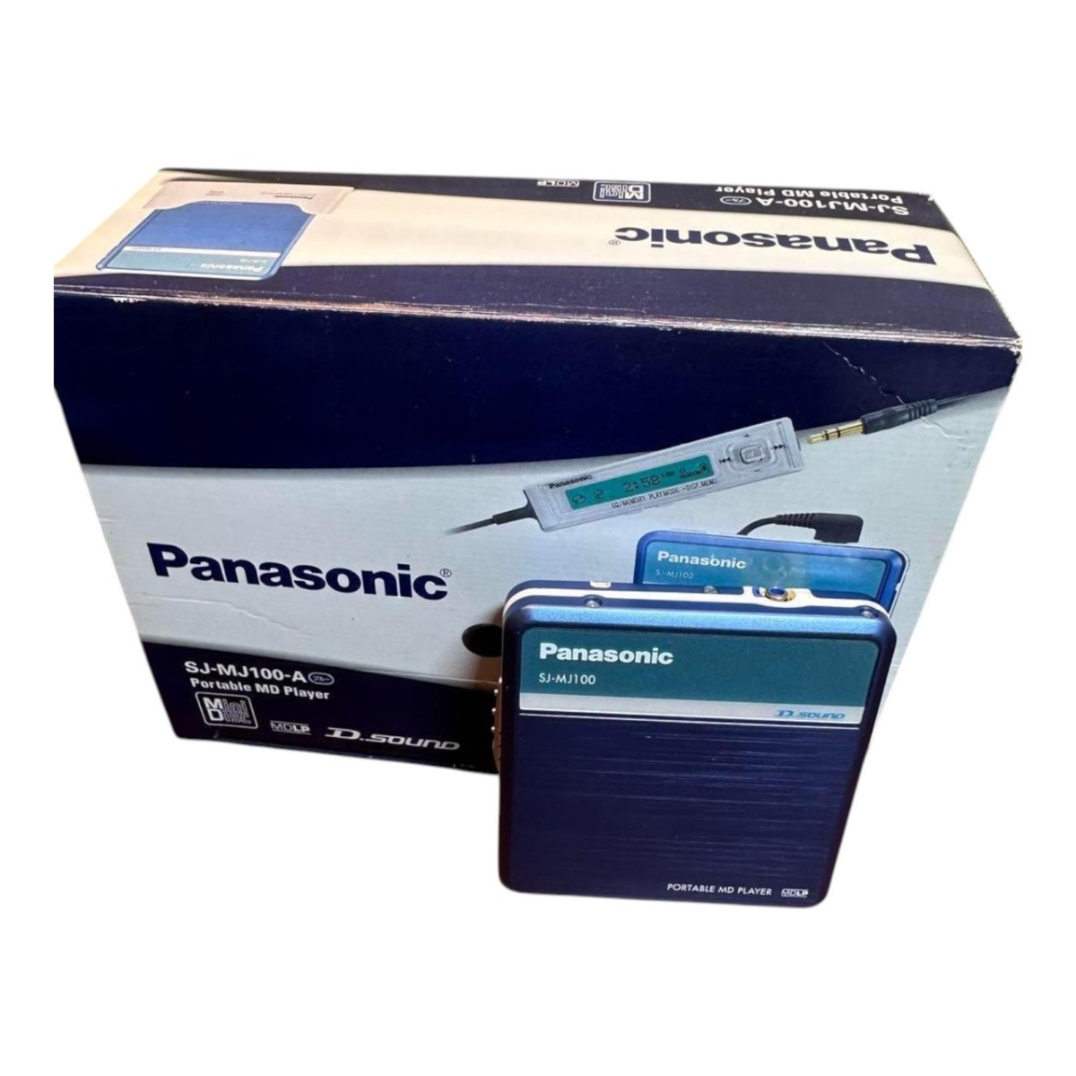 【美品】Panasonic MDプレーヤー SJ-MJ100-S Panasonic SJ-MJ100-S MD Player Japan Used with Case
