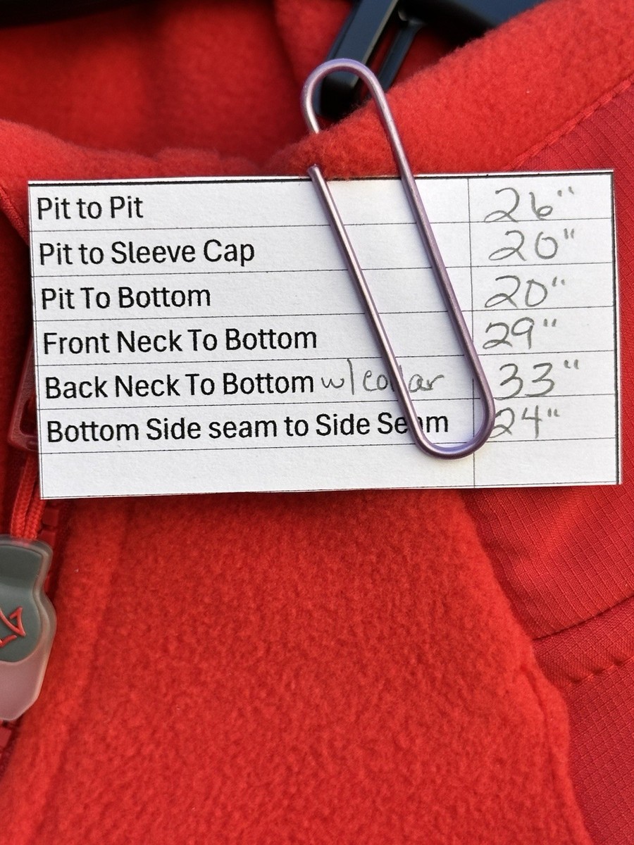Izmot Micropolar XL Full Zip Jacket In Red Embroidered Ski