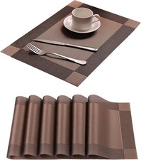 Table Placemats Dining Table Place Mats Set of 6 Heat Resistant Insulation